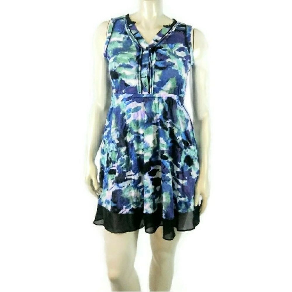 SIMPLY VERA WANG Sleeveless Button A line Dress‎